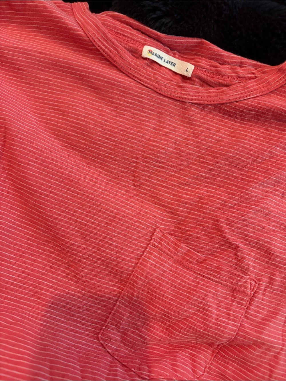 Marine Layer Men’s Red Stripe Pocket Tee